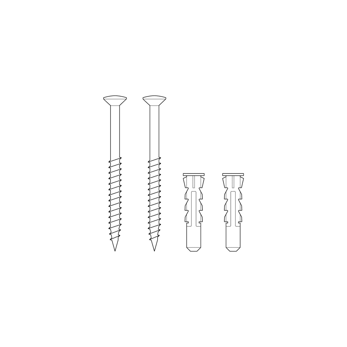 Screw + Plug Set . Large 5x80